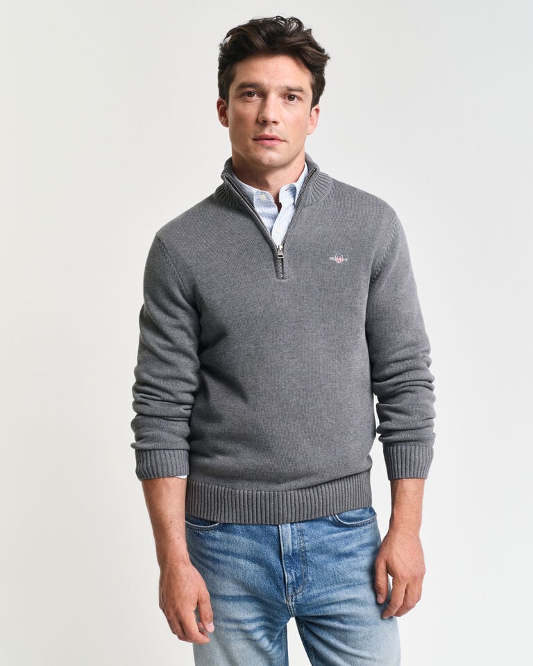 Gant Jersey de algodón con media cremallera Casual