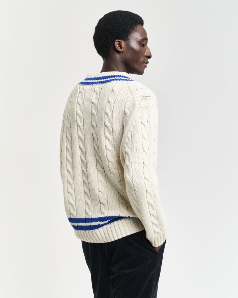 Gant Jersey De Cuello De Pico En Punto De Ochos