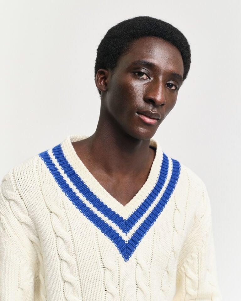 Gant Jersey De Cuello De Pico En Punto De Ochos