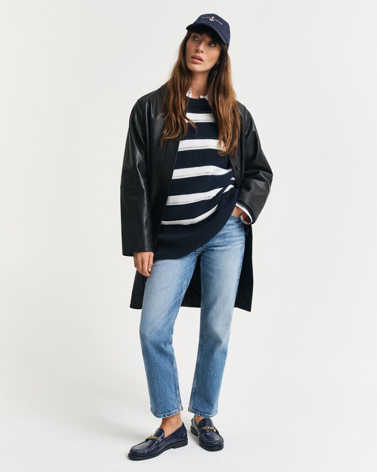 Gant Jersey De Cuello Redondo A Rayas Con Textura