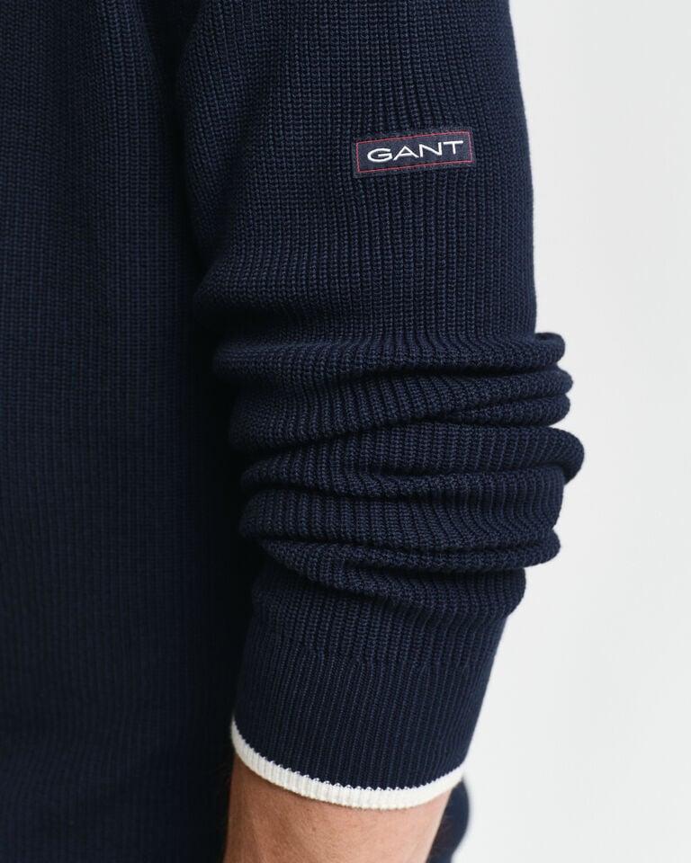 Gant Jersey De Cuello Redondo De Algodón Acanalado