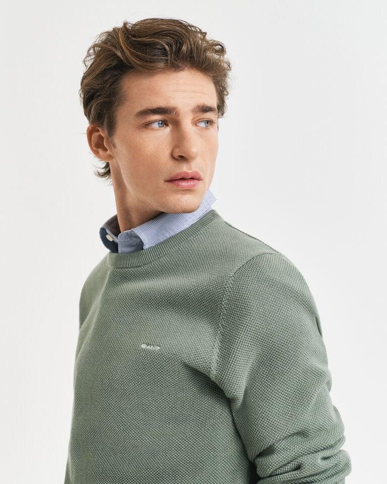 Gant Jersey De Cuello Redondo En Piqué De Algodón