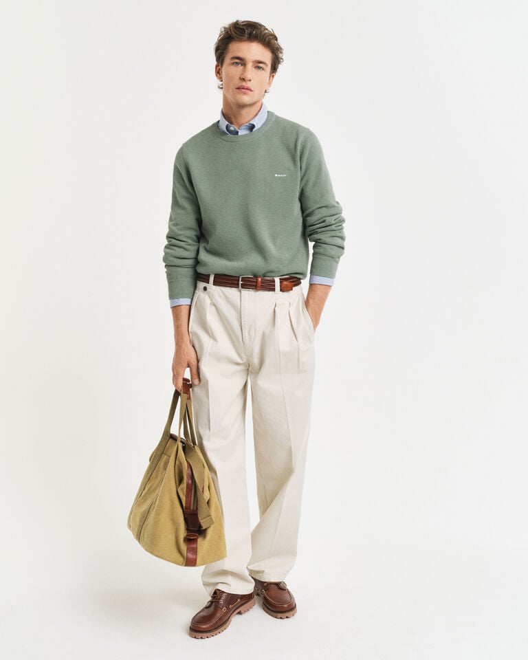 Gant Jersey De Cuello Redondo En Piqué De Algodón