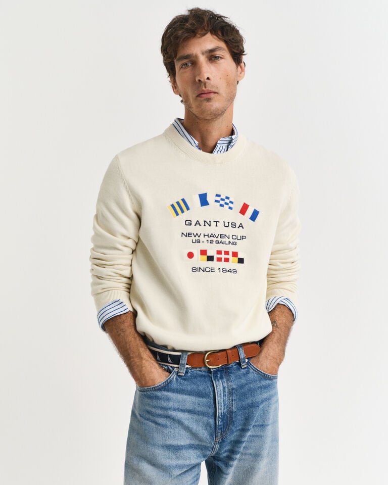 Gant Jersey De Cuello Redondo Nautical Flags