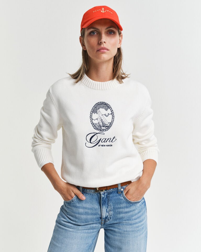 Gant Jersey Graphic de algodón con cuello redondo