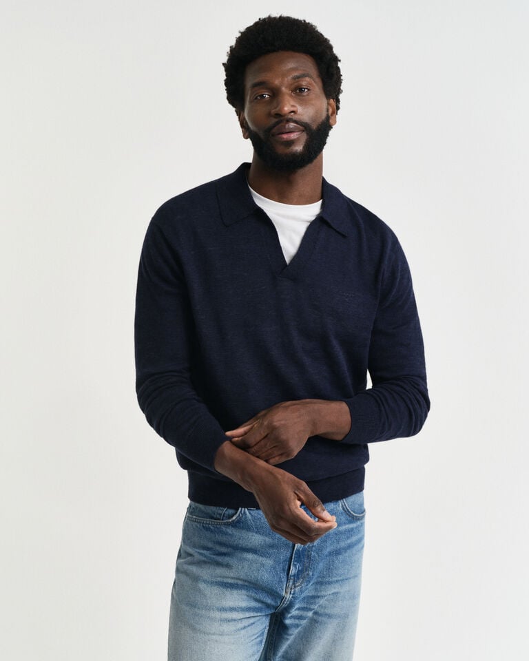 Gant Jersey tipo polo en mezcla de lino