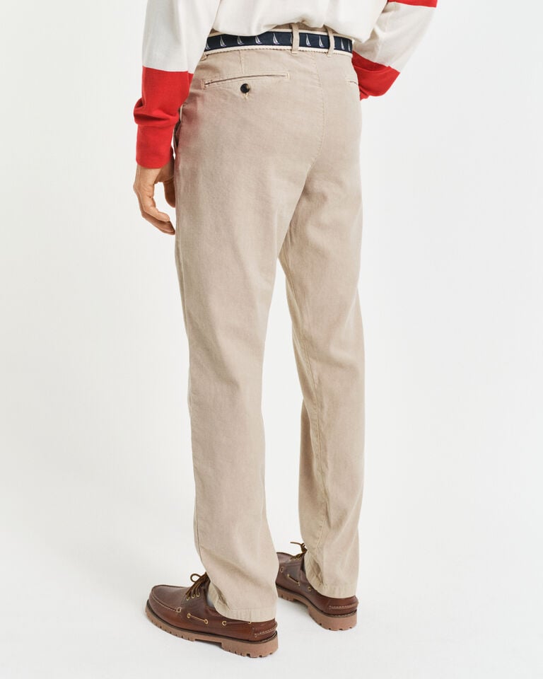 Gant Pantalones Chinos Slim Fit De Algodón Y Lino