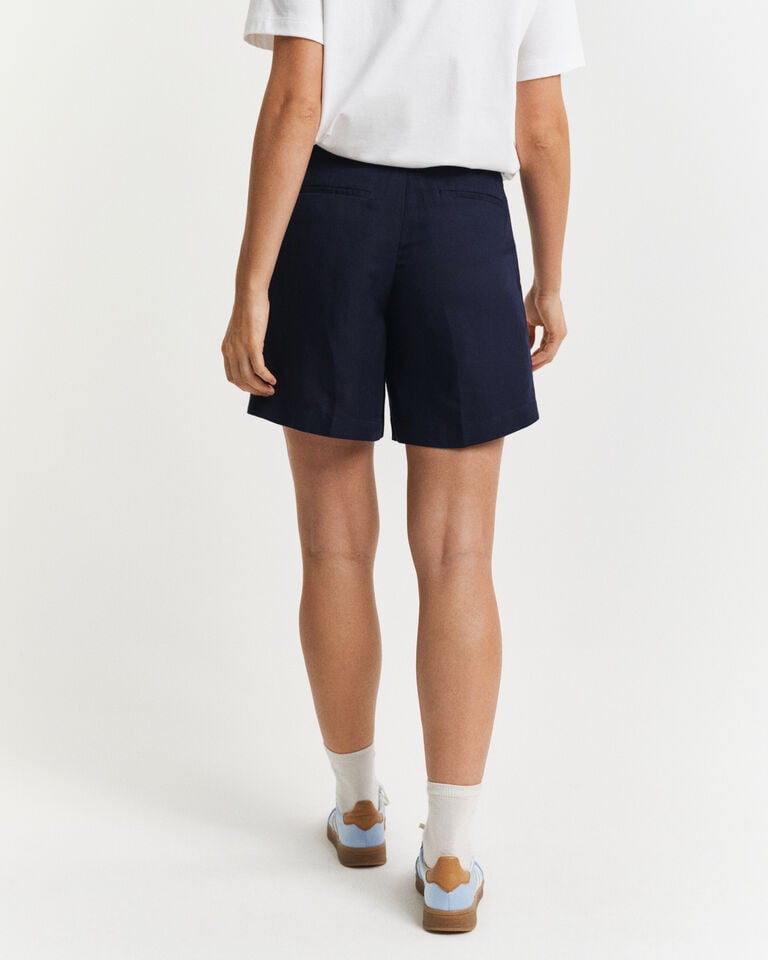 Gant Pantalones Cortos Entallados De Lino