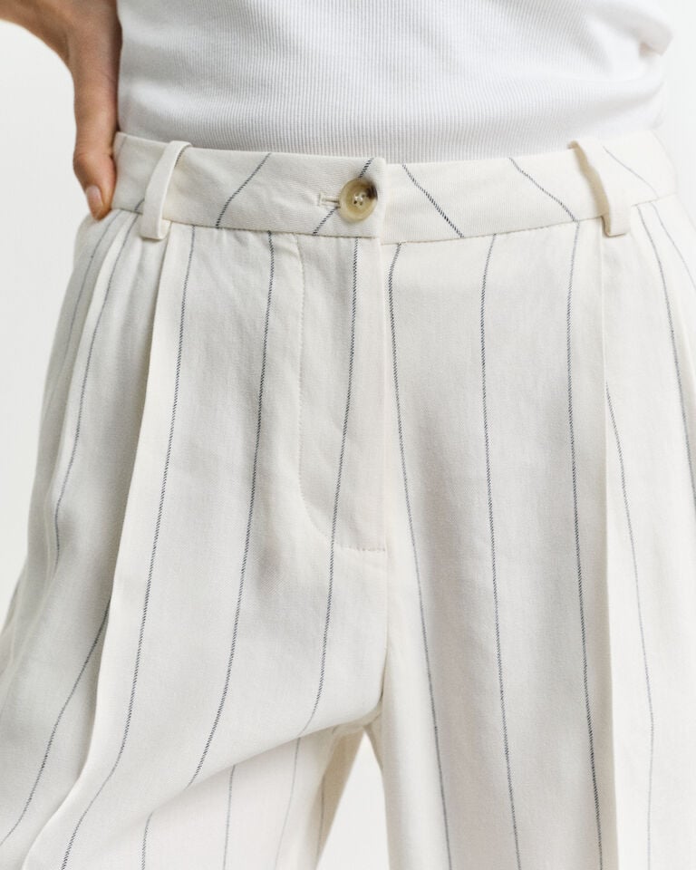 Gant Pantalones De Lino De Raya Diplomática