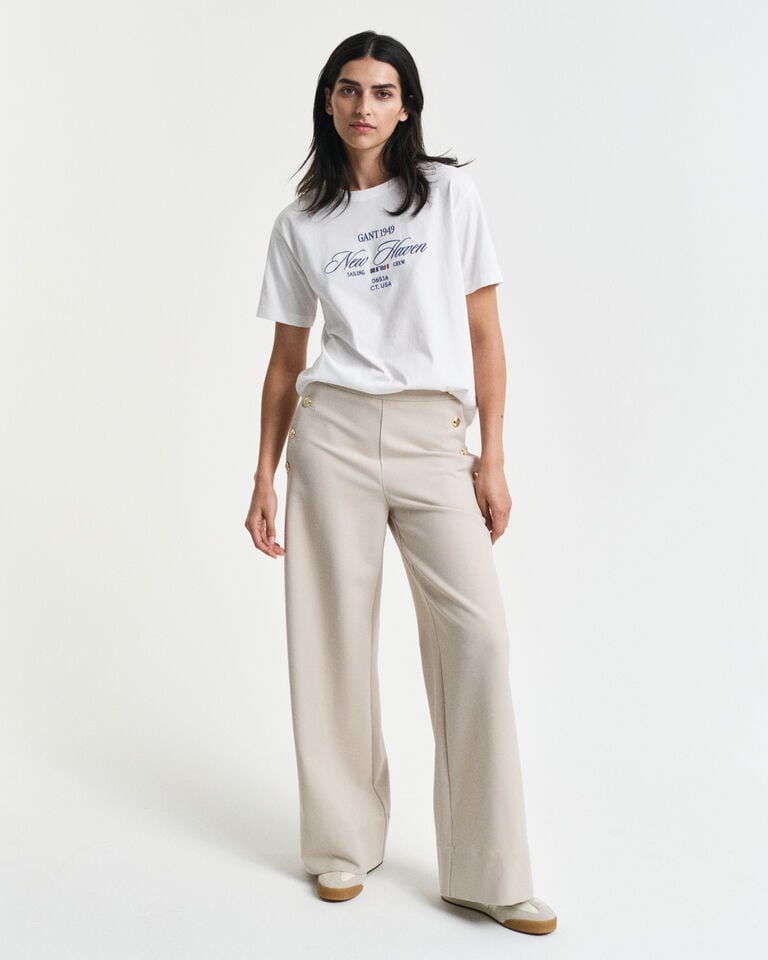 Gant Pantalones de talle alto con botones