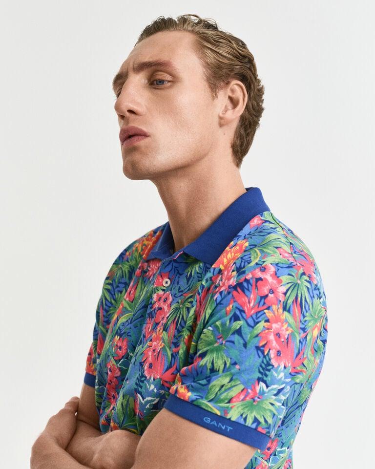 Gant Polo Con Estampado Tropical Multicolor