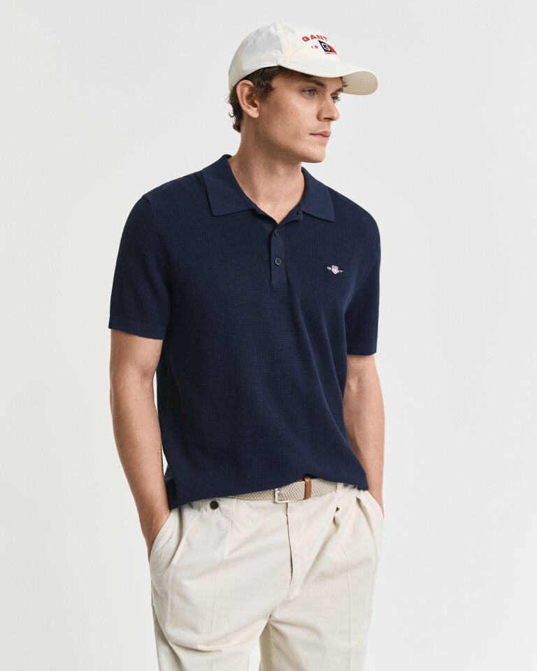 Gant Polo De Algodón Micro Textured