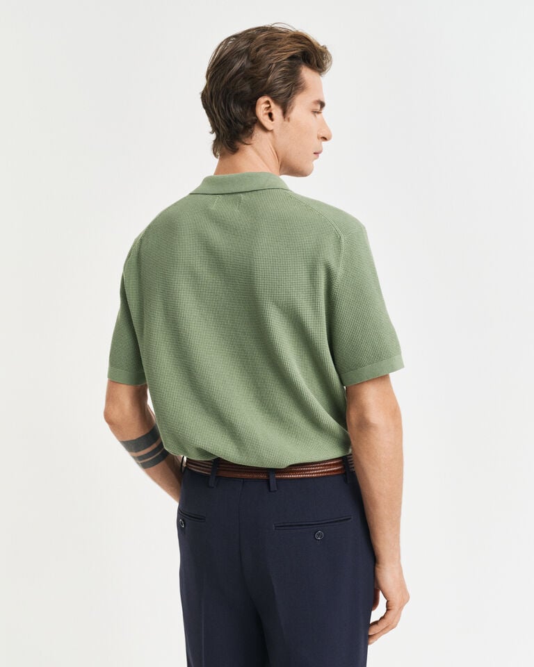 Gant Polo De Algodón Micro Textured