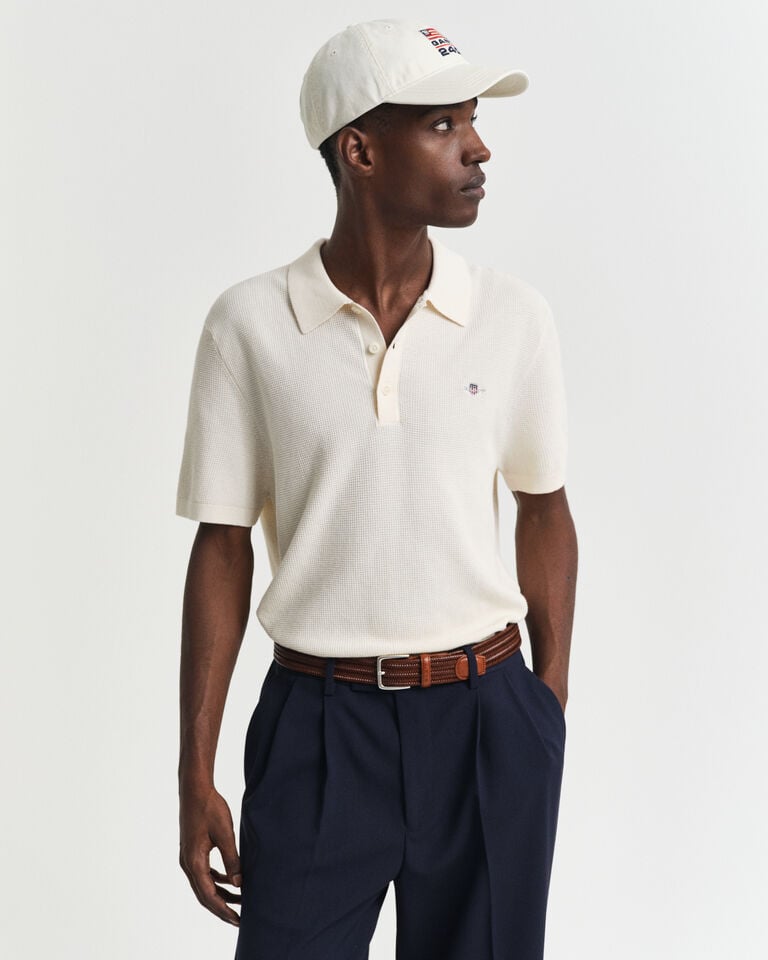 Gant Polo De Algodón Micro Textured
