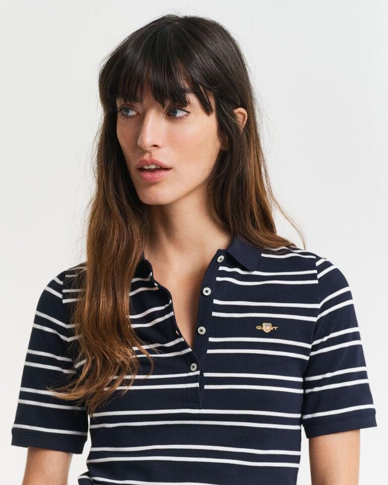 Gant Polo De Piqué A Rayas Shield