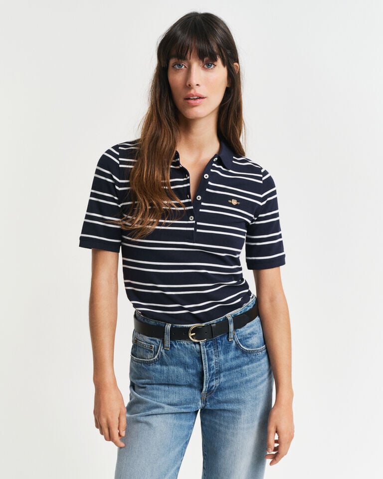 Gant Polo de piqué a rayas Shield