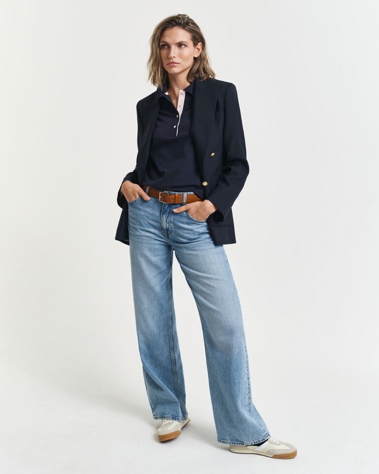 Gant Polo De Piqué Con Cuello Contrast