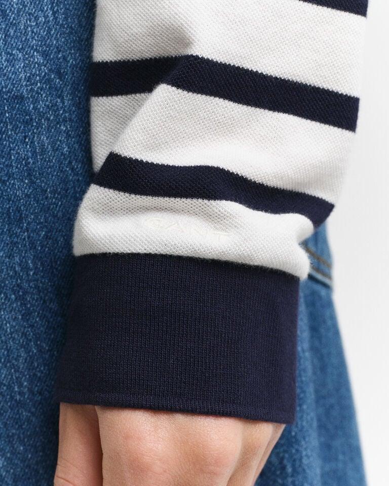 Gant Polo De Piqué De Manga Larga Con Raya Bretona