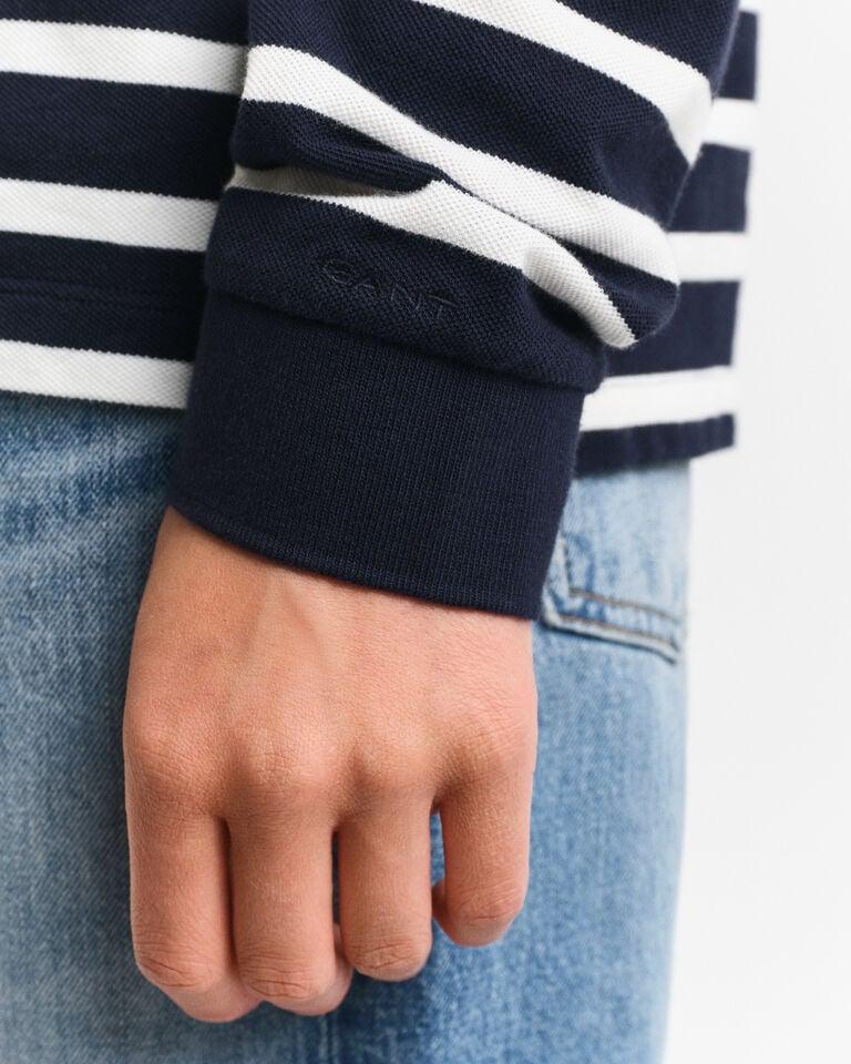 Gant Polo De Piqué De Manga Larga Con Raya Bretona