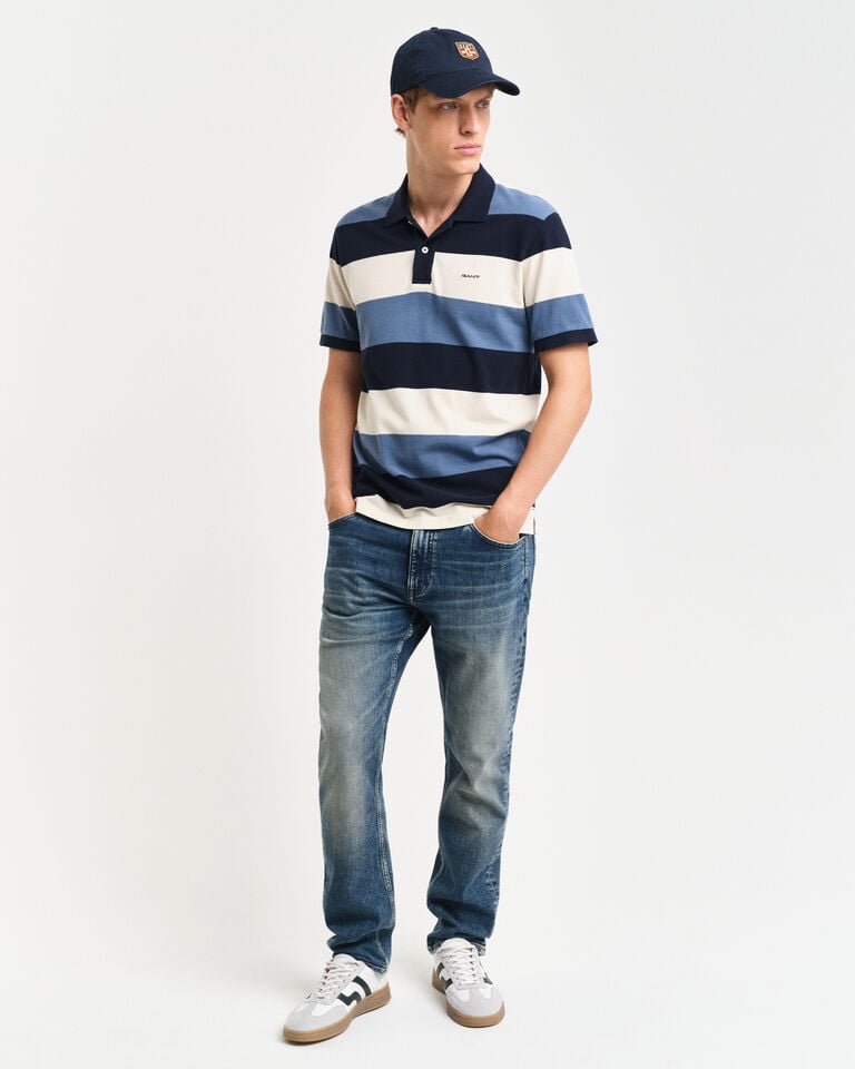 Gant Polo De Piqué De Rayas En Bloques