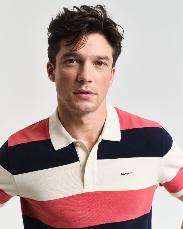Gant Polo De Piqué De Rayas En Bloques