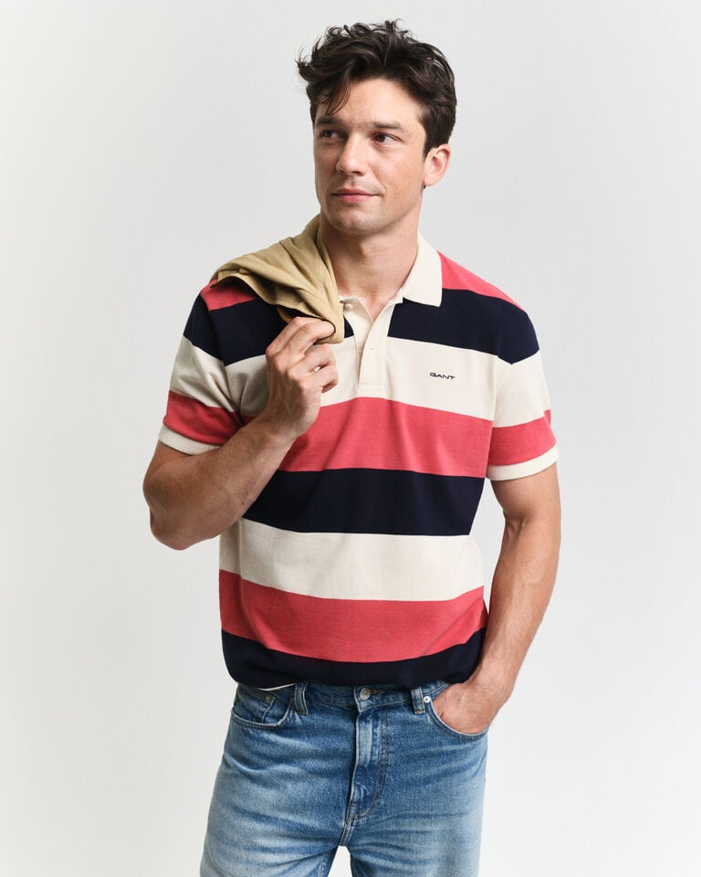 Gant Polo De Piqué De Rayas En Bloques