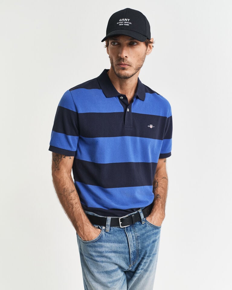Gant Polo de piqué de rayas en bloques