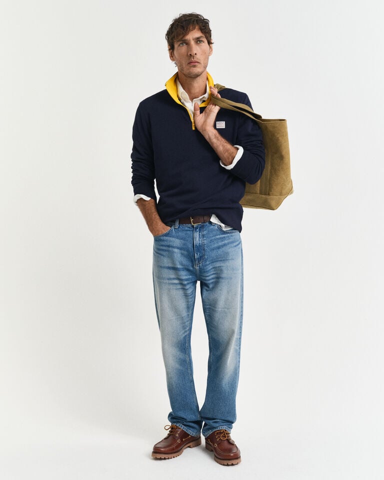 Gant Sudadera Con Media Cremallera En Contraste