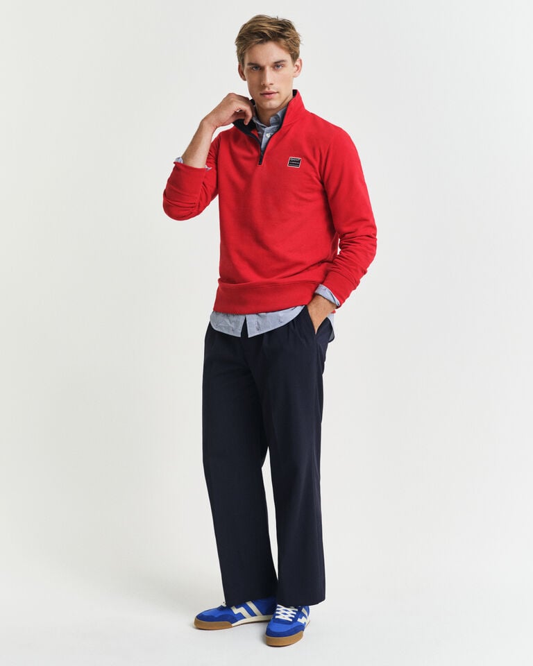 Gant Sudadera Con Media Cremallera En Contraste