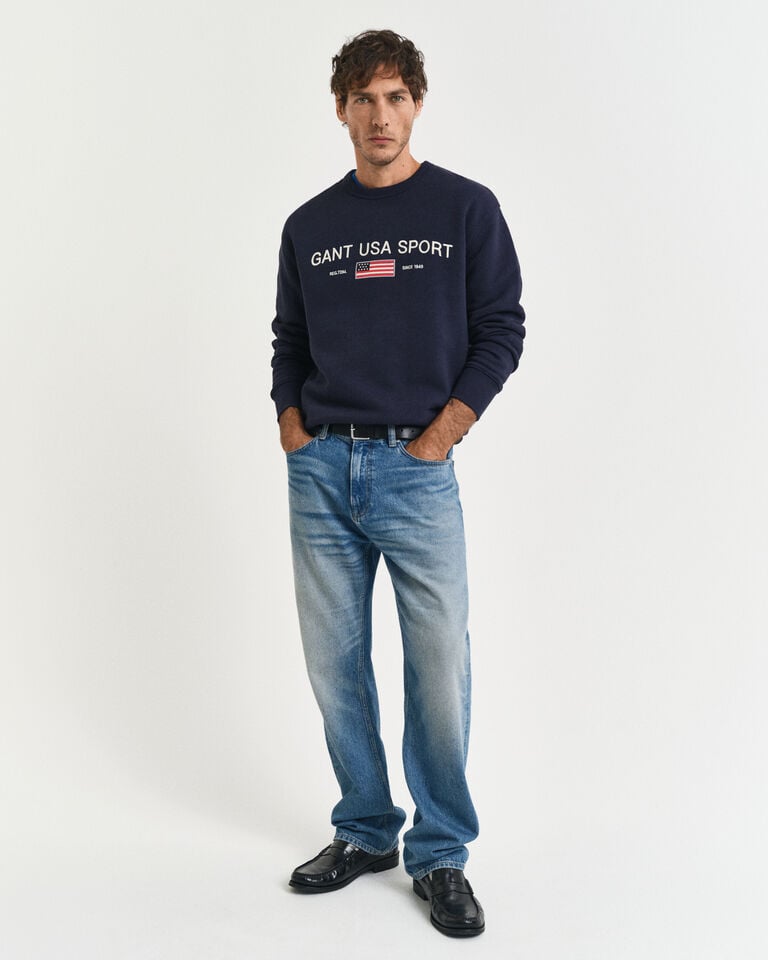 Gant Sudadera De Cuello Redondo Graphic