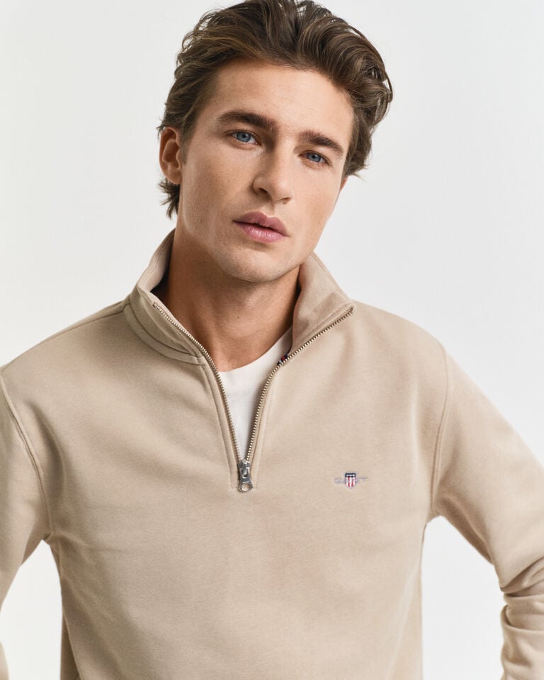 Gant Sudadera Shield Con Media Cremallera
