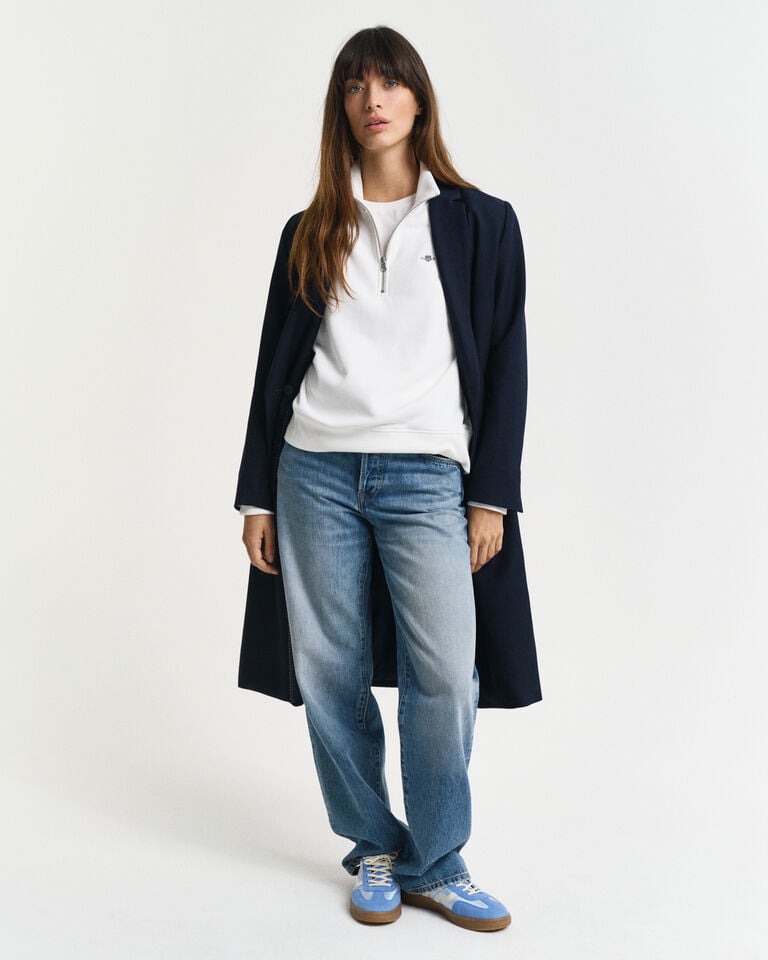 Gant Sudadera Shield Con Media Cremallera