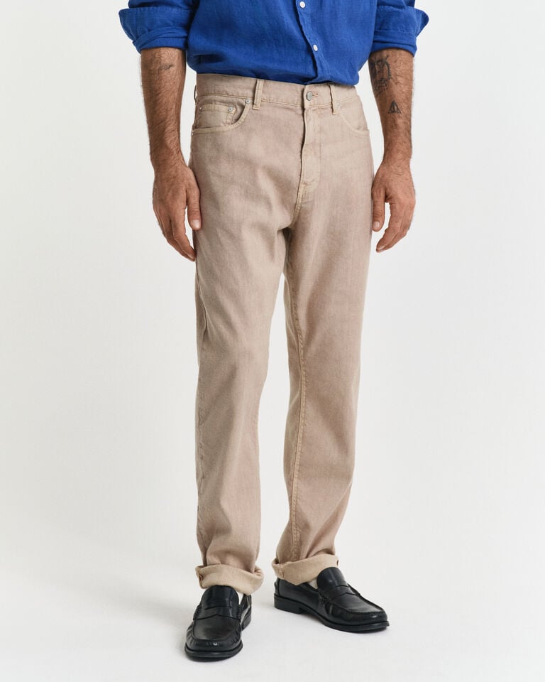 Gant Vaqueros Regular Fit De Algodón Y Lino