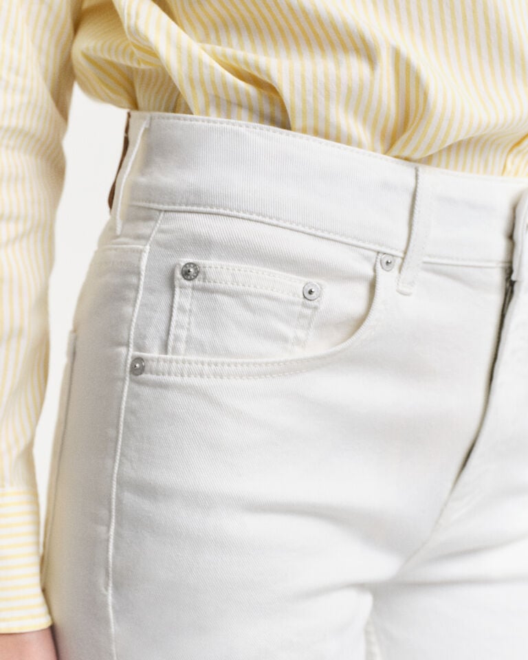 Gant Vaqueros Slim Fit Blancos Acampanados