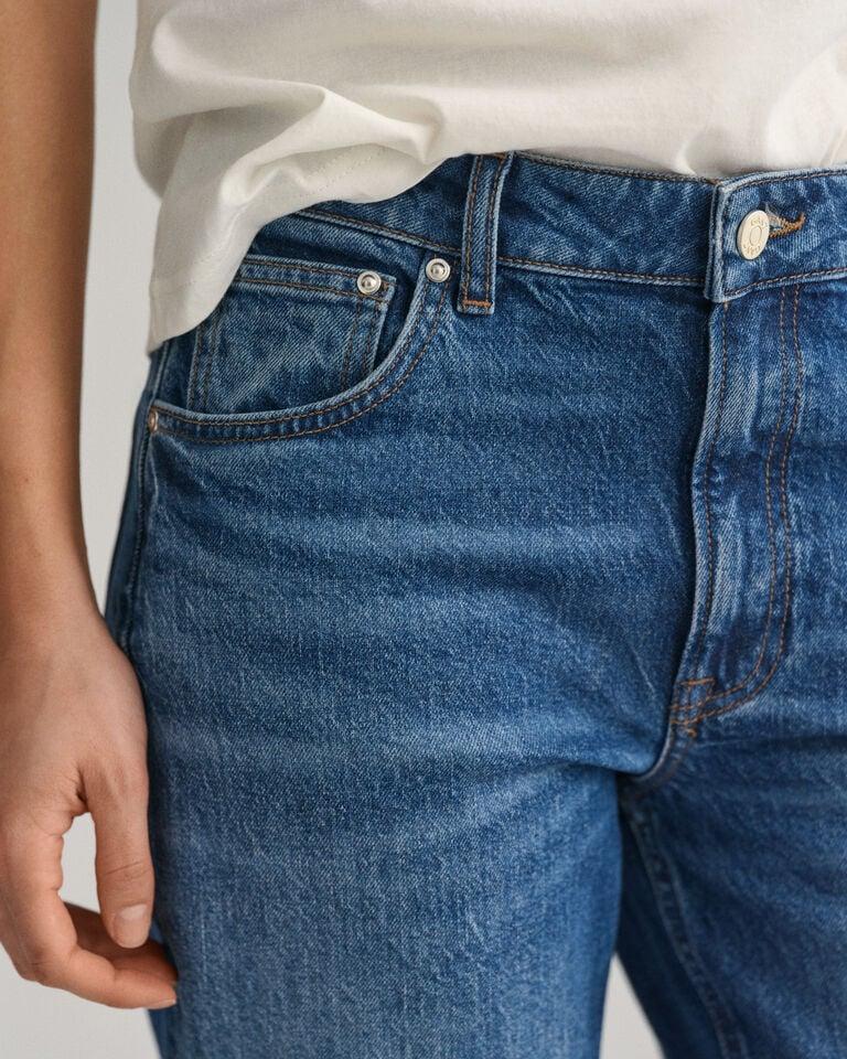 Gant Vaqueros Tobilleros Rectos De Talle Alto