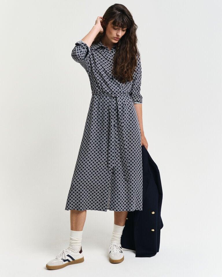 Gant Vestido camisero con estampado geométrico