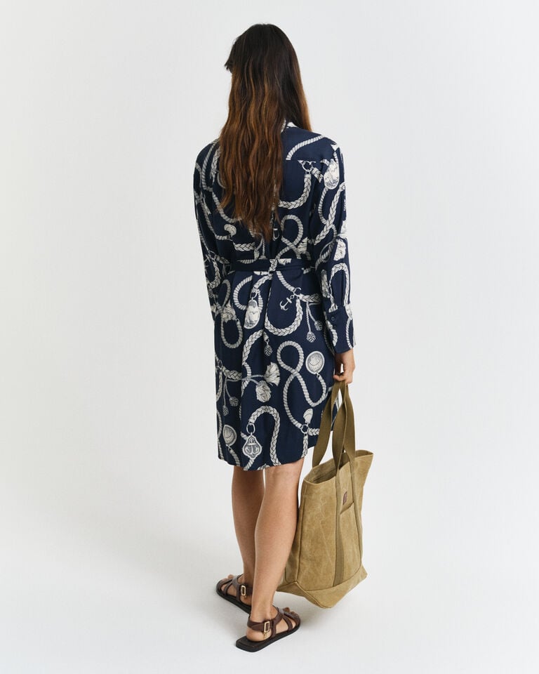 Gant Vestido Camisero Con Estampado Sailing