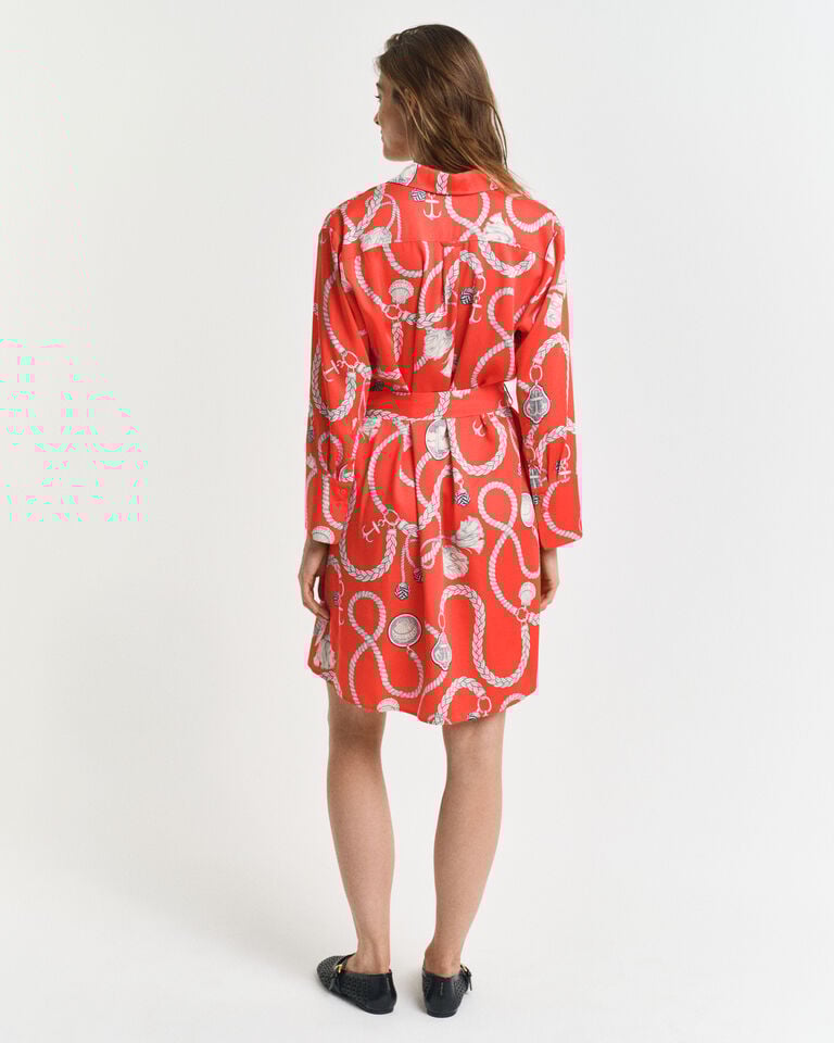 Gant Vestido Camisero Con Estampado Sailing