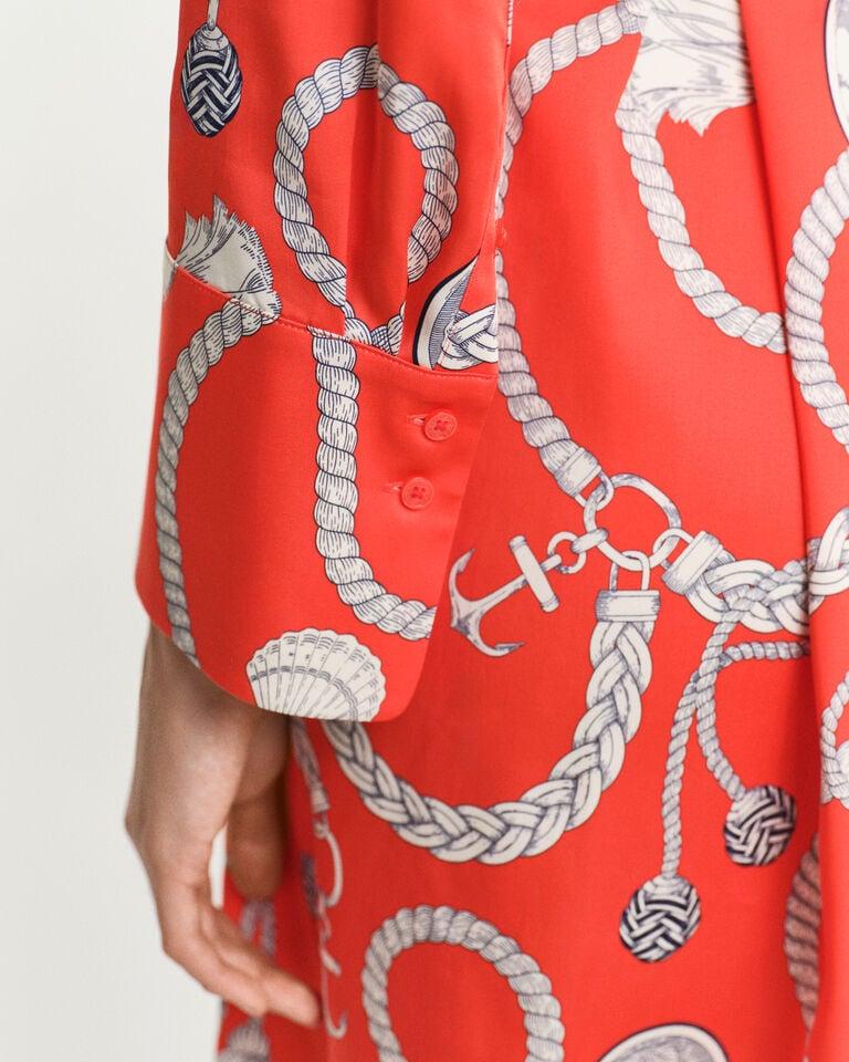 Gant Vestido Camisero Con Estampado Sailing