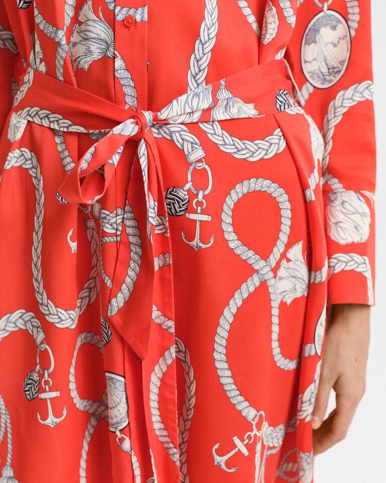 Gant Vestido Camisero Con Estampado Sailing