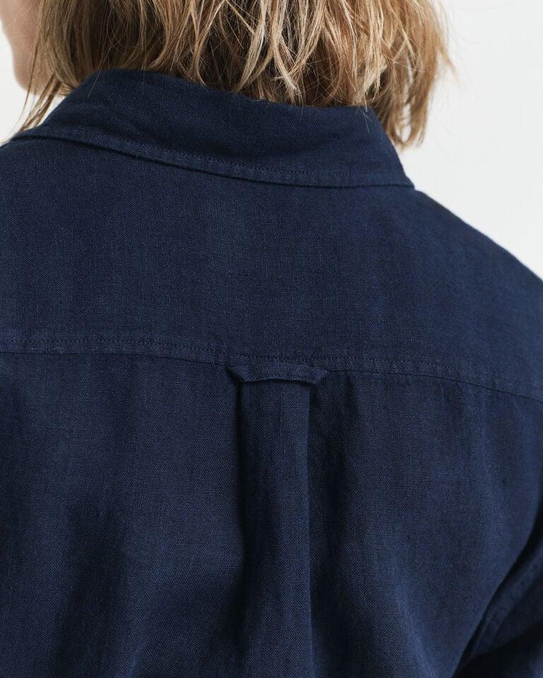 Gant Vestido Camisero De Manga Corta De Lino