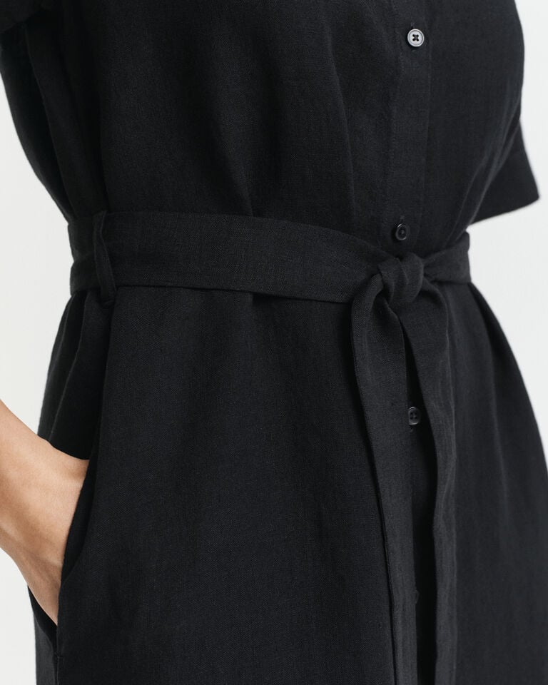 Gant Vestido Camisero De Manga Corta De Lino