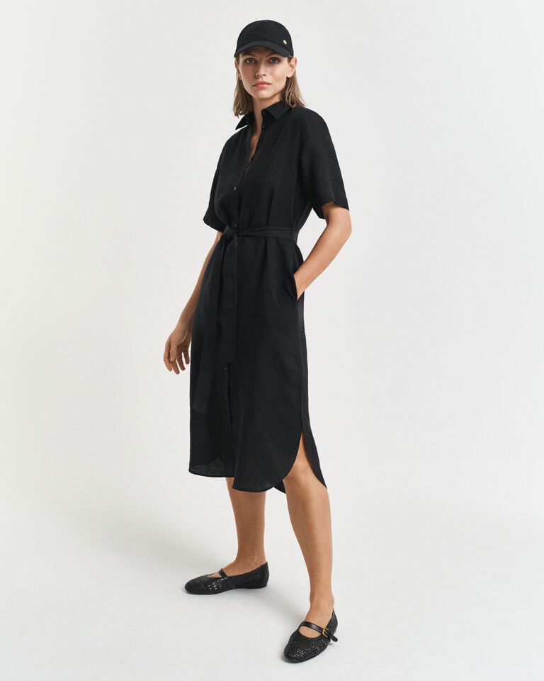 Gant Vestido camisero de manga corta de lino