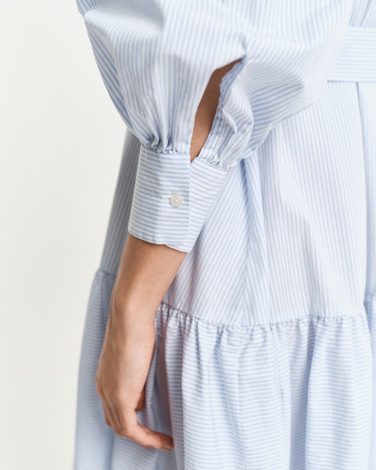 Gant Vestido Clásico De Popelina A Rayas