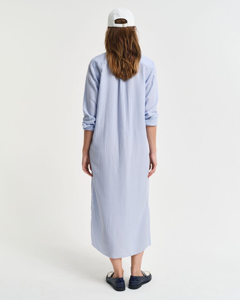 Gant Vestido De Sirsaca A Rayas Del Mismo Tono