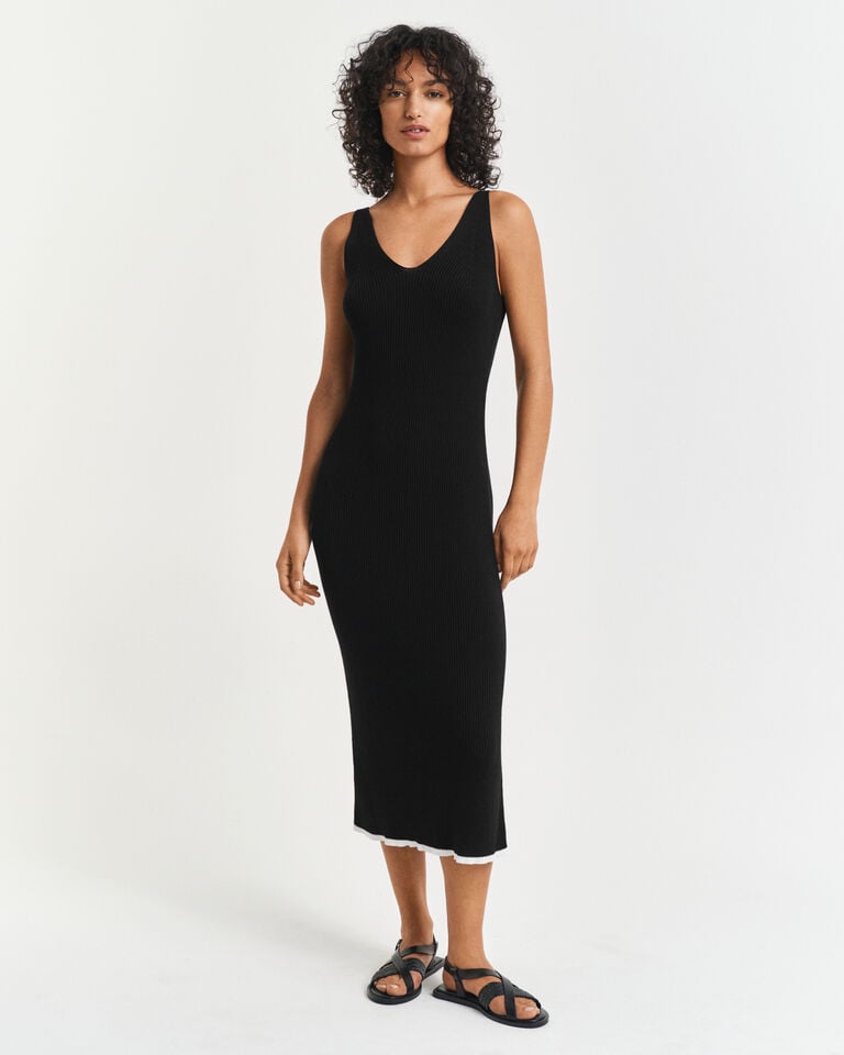 Gant Vestido de tirantes de punto acanalado