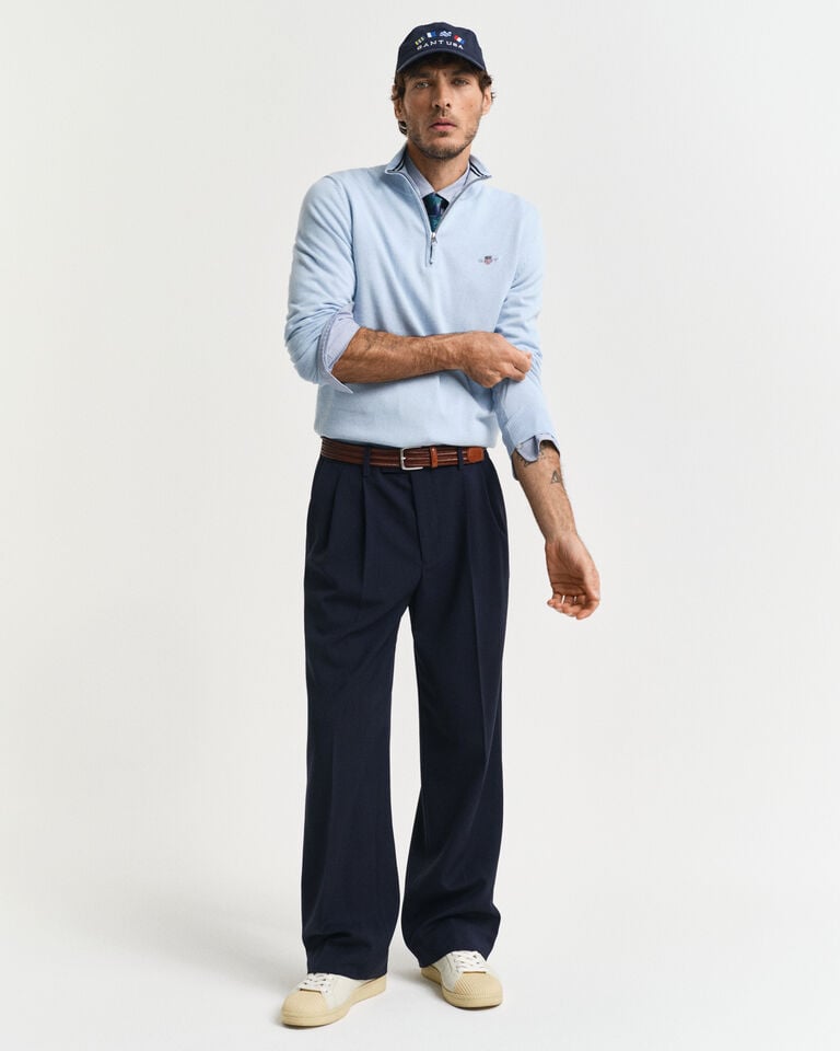 Gant Jersey Clásico De Algodón Con Media Cremallera