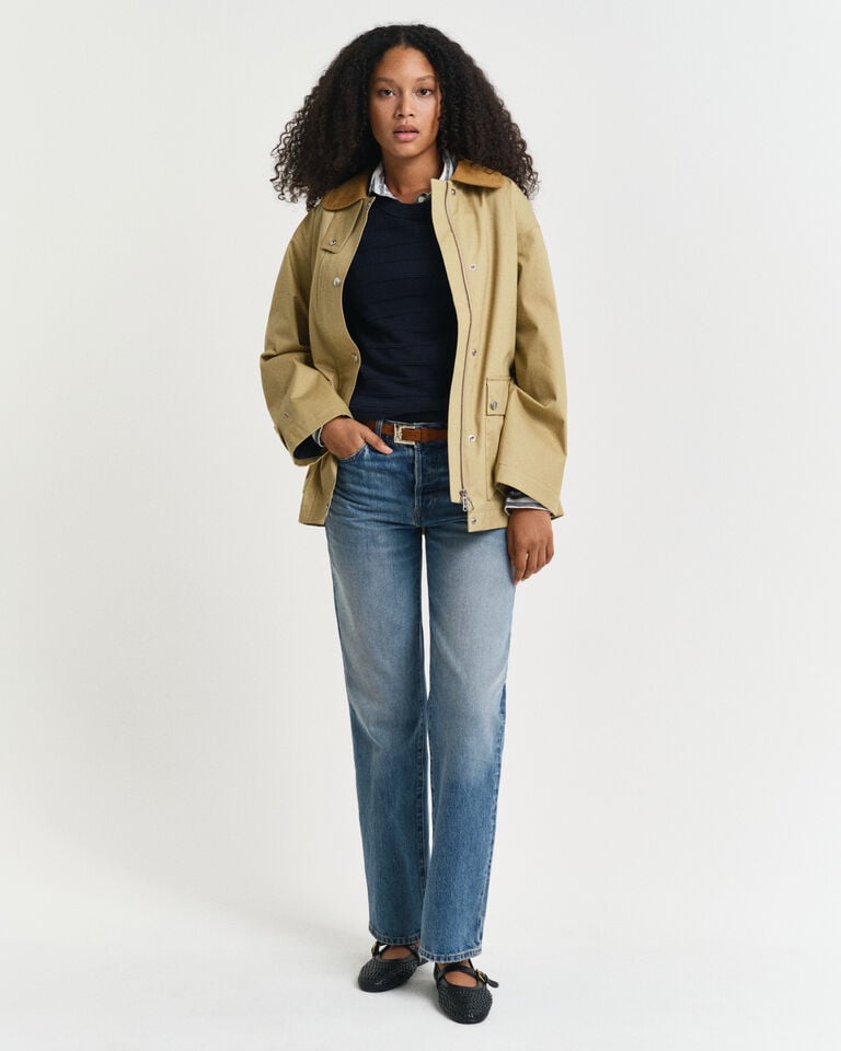 Gant Jersey De Algodón Con Cuello Redondo Y Textura