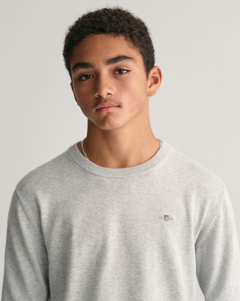 Gant Jersey De Cuello Redondo De Algodón Clásico Shield Teens