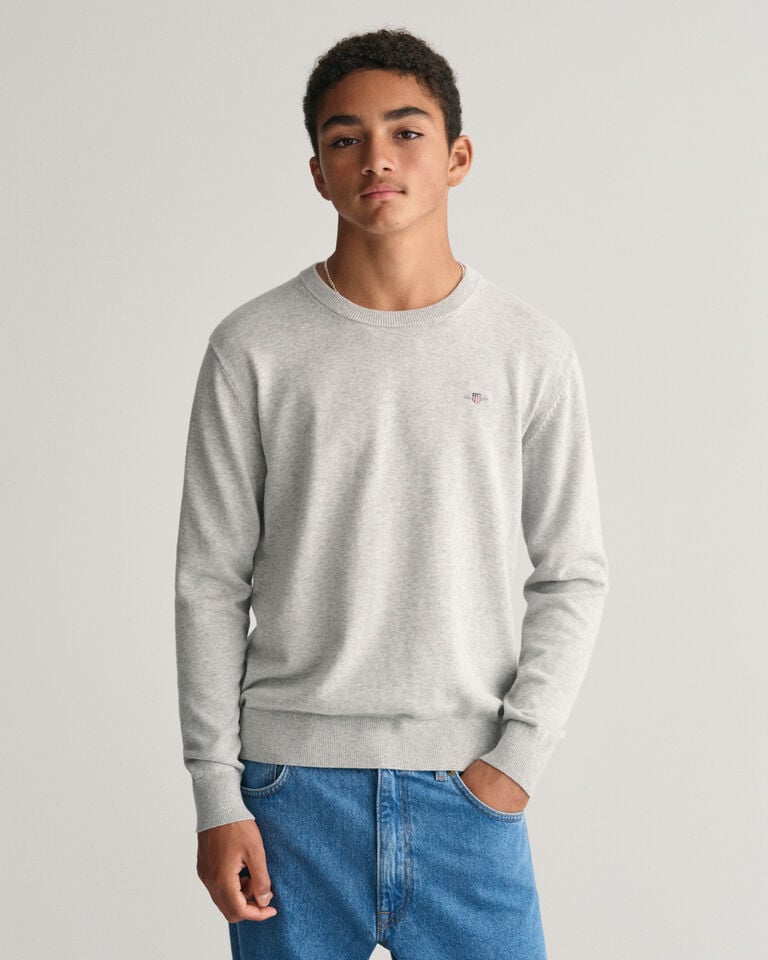 Gant Jersey De Cuello Redondo De Algodón Clásico Shield Teens